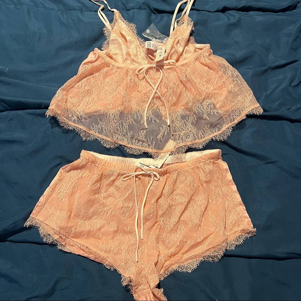 NWT Victoria Secret Lace Camisole & Shorts